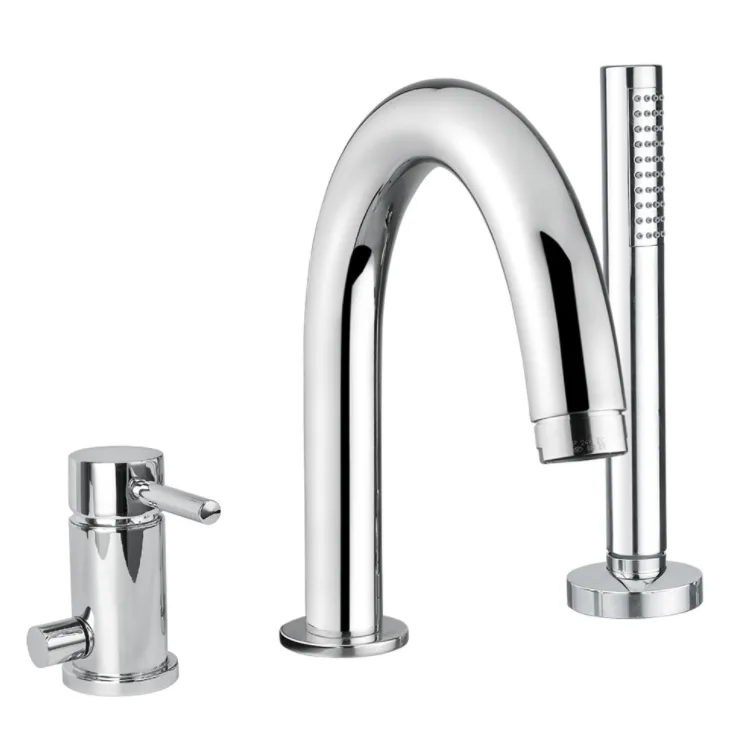 Baterie Cadă Bugnatese KOBUK 2256 cu Montaj pe Cadă în 3 Găuri și Set Duș Inclus
