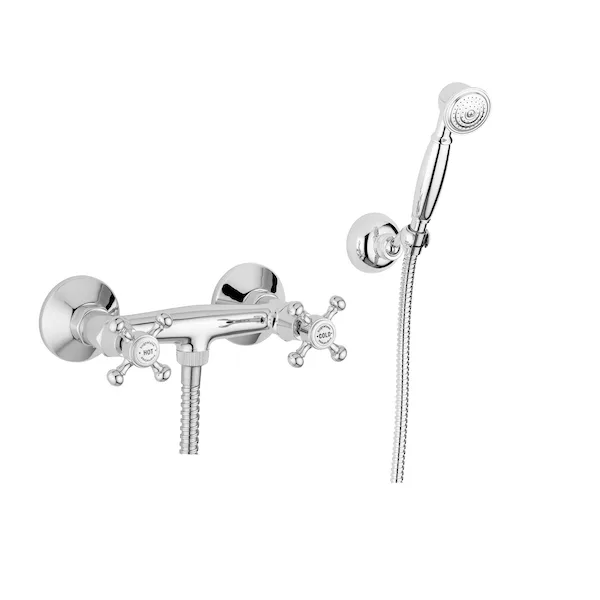 Baterie Duș Bugnatese LADY 948 cu Set Duș și Furtun Flexibil Cromat