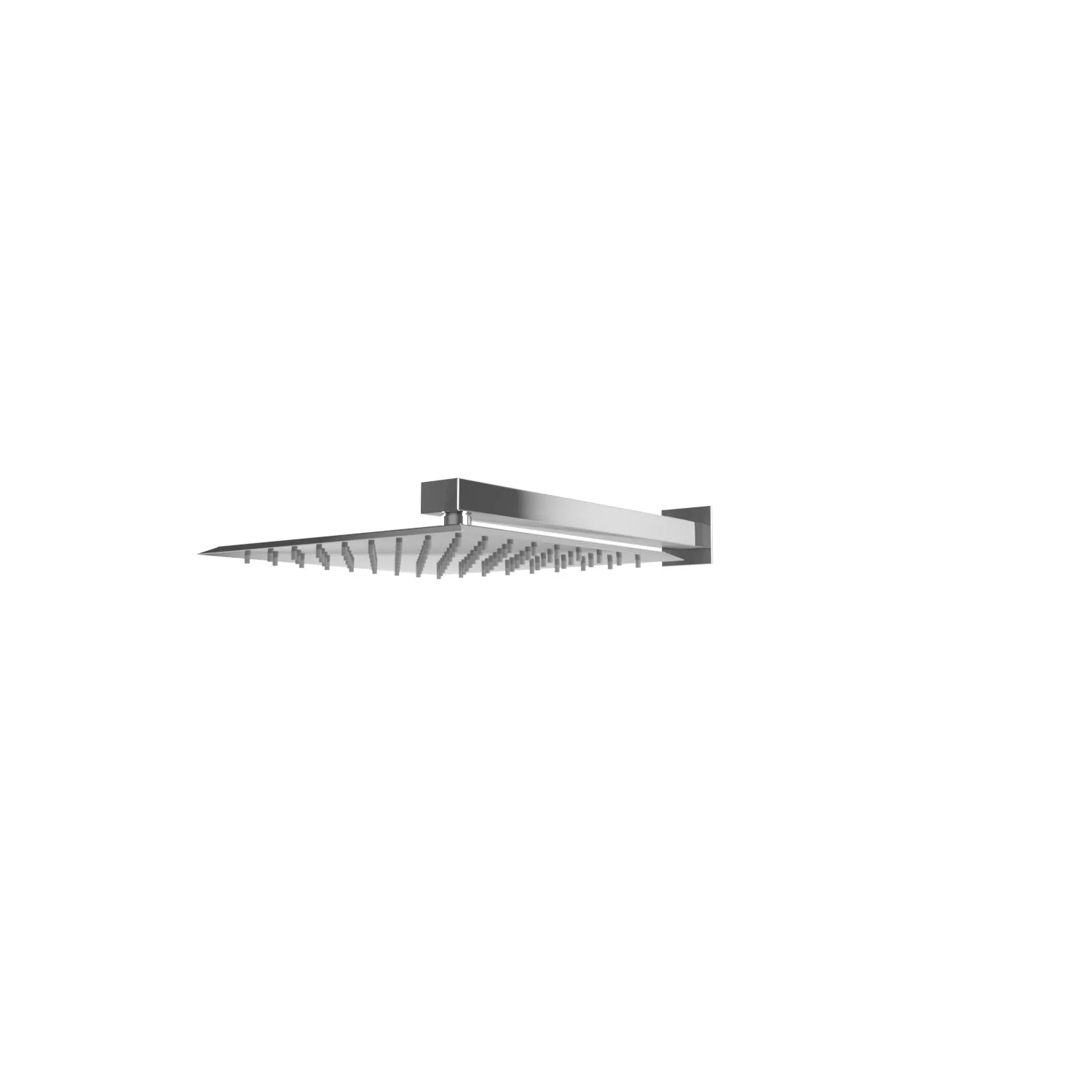 Bugnatese Pătrat Braț de duș (35 cm) oțel, pătrat Cap de duș (25×25) 39137