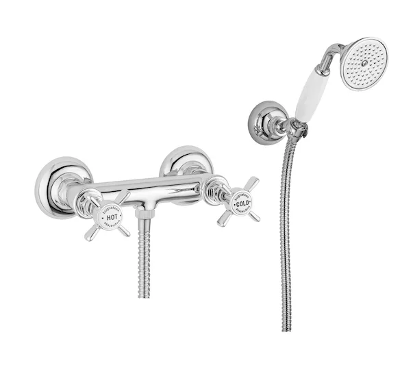 Baterie Duș Bugnatese PRINCETON 848 cu Set Duș și Furtun Flexibil Cromat
