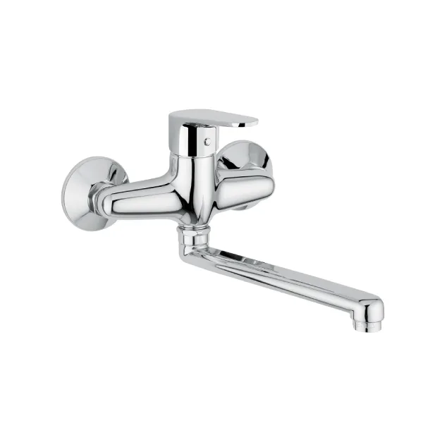 Baterie Bucătărie Bugnatese XARA 3640CR Montaj pe Perete cu Tijă 20 cm Fără Ventil